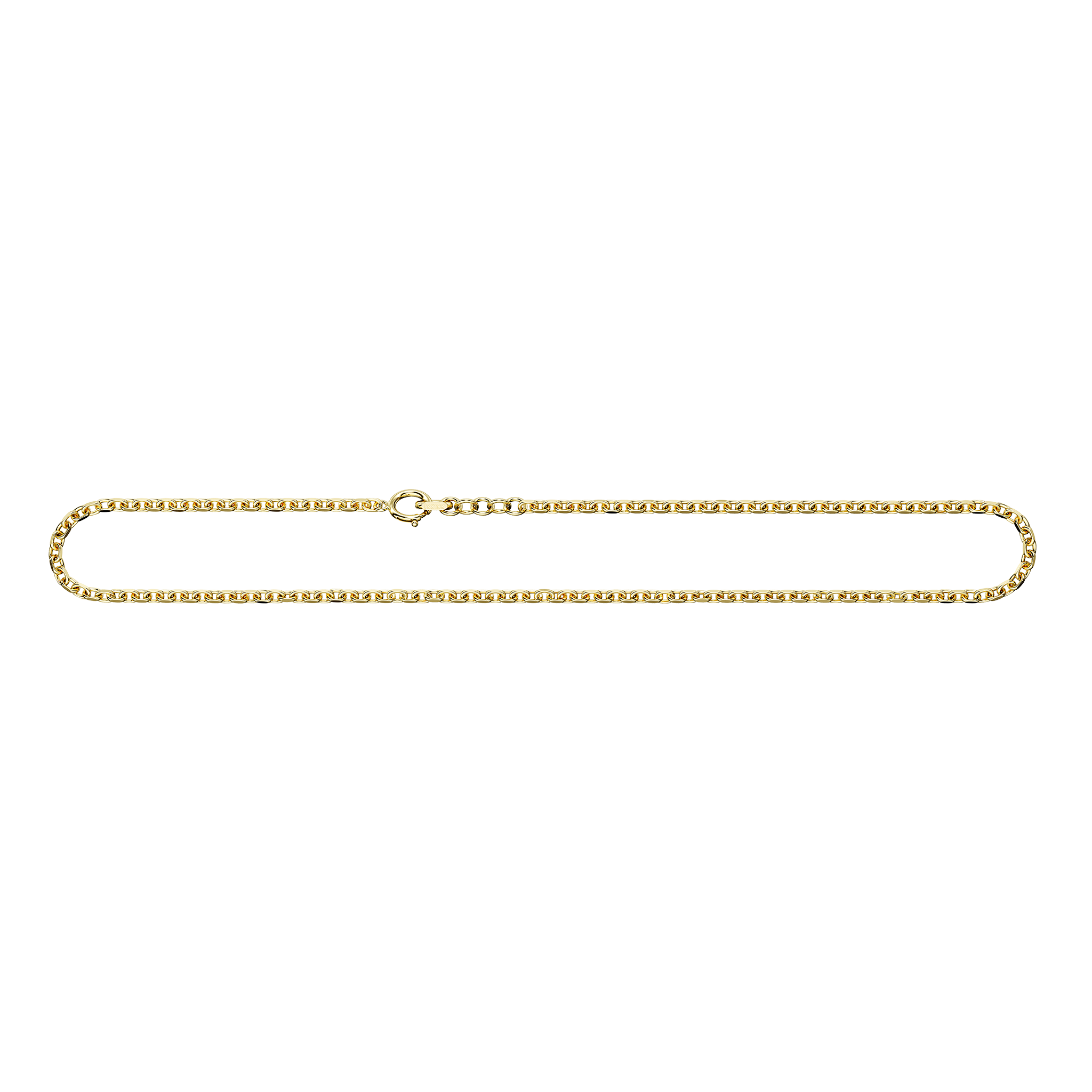 A detail image of Gold Diamond Cut Trace Chain M in Gold